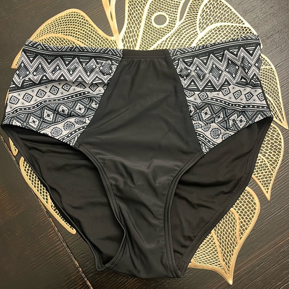 Blue High Waisted Bikini Bottoms Side Ruched Bottom Quick Dry Swimsuit Briefs